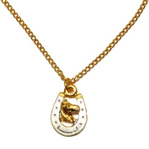 Κολιέ “Two tone Horseshoe n’ Horsehead”