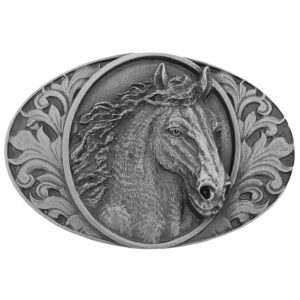 Αγκράφα Ζώνης “HORSEHEAD & WESTERN SCROLLS”
